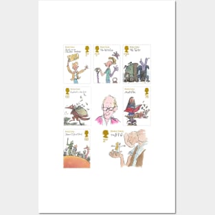 Roald Dahl Stamp collection Art Posters and Art